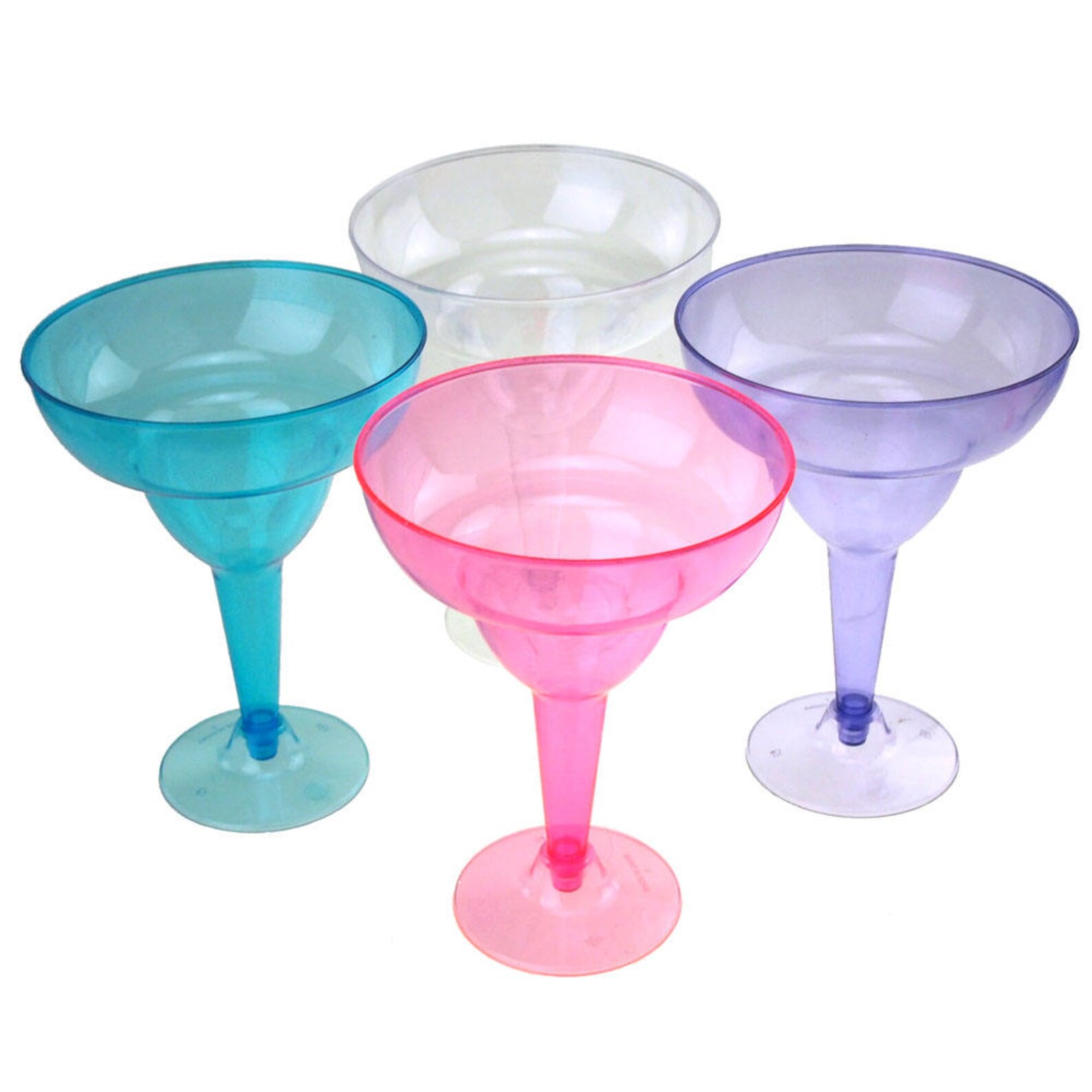 Plastic Margarita Glass Cups 6inch 6piece Etsy