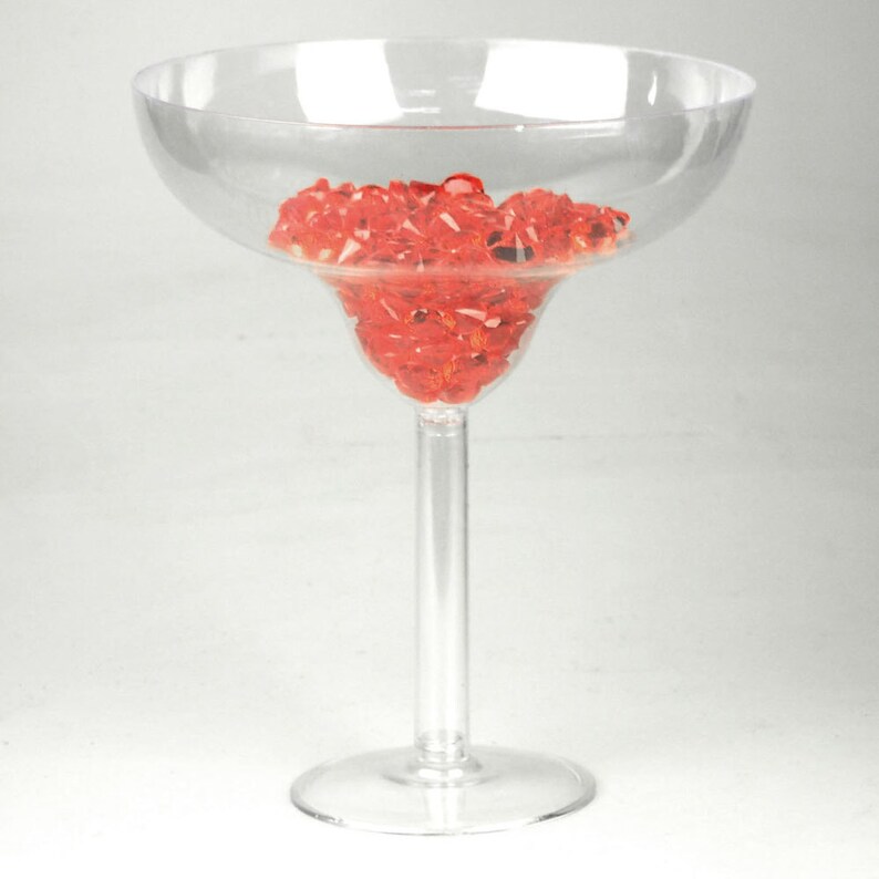 Plastic Large Margarita Glass Vase Table Centerpiece Clear Etsy