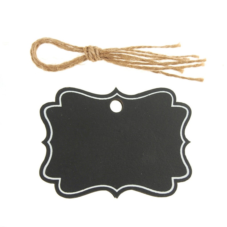 Chalkboard Wooden Tags Bracket Assorted 3inch 16piece Etsy