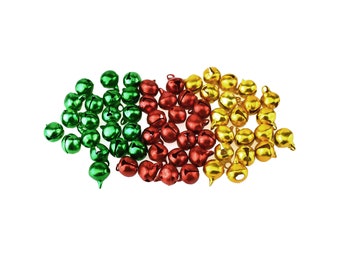 Christmas Jingle Bells, 1/4-Inch, 60-Count - Multicolor