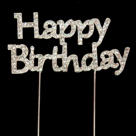Joyeux Anniversaire En Metal Cristal De Gateau 10 1 4 Pouce Etsy Joyeux Anniversaire En Metal Cristal De Gateau 10 1 4 Pouce Etsy
