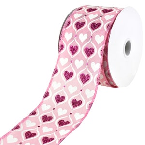 Leopard Valentine Hearts Wired Ribbon By the Roll 1.5 x 10 Yards RGC177602