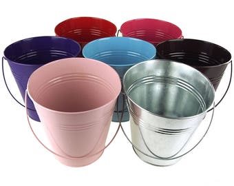 Metal Pail Buckets Party Favor, 7-Inch