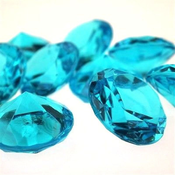 Acrylic Gemstone Diamond Crystal Jumbo, 1-1/2-inch, 30-Piece