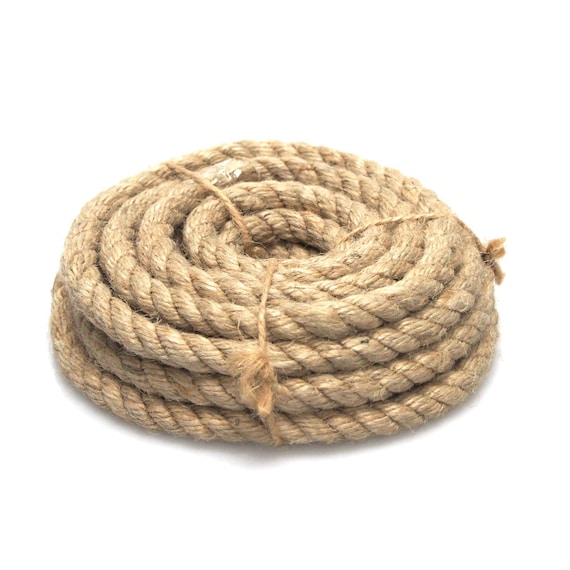 Natural Jute Fiber Twisted Rope, 10mm 12mm 16mm 20mm 