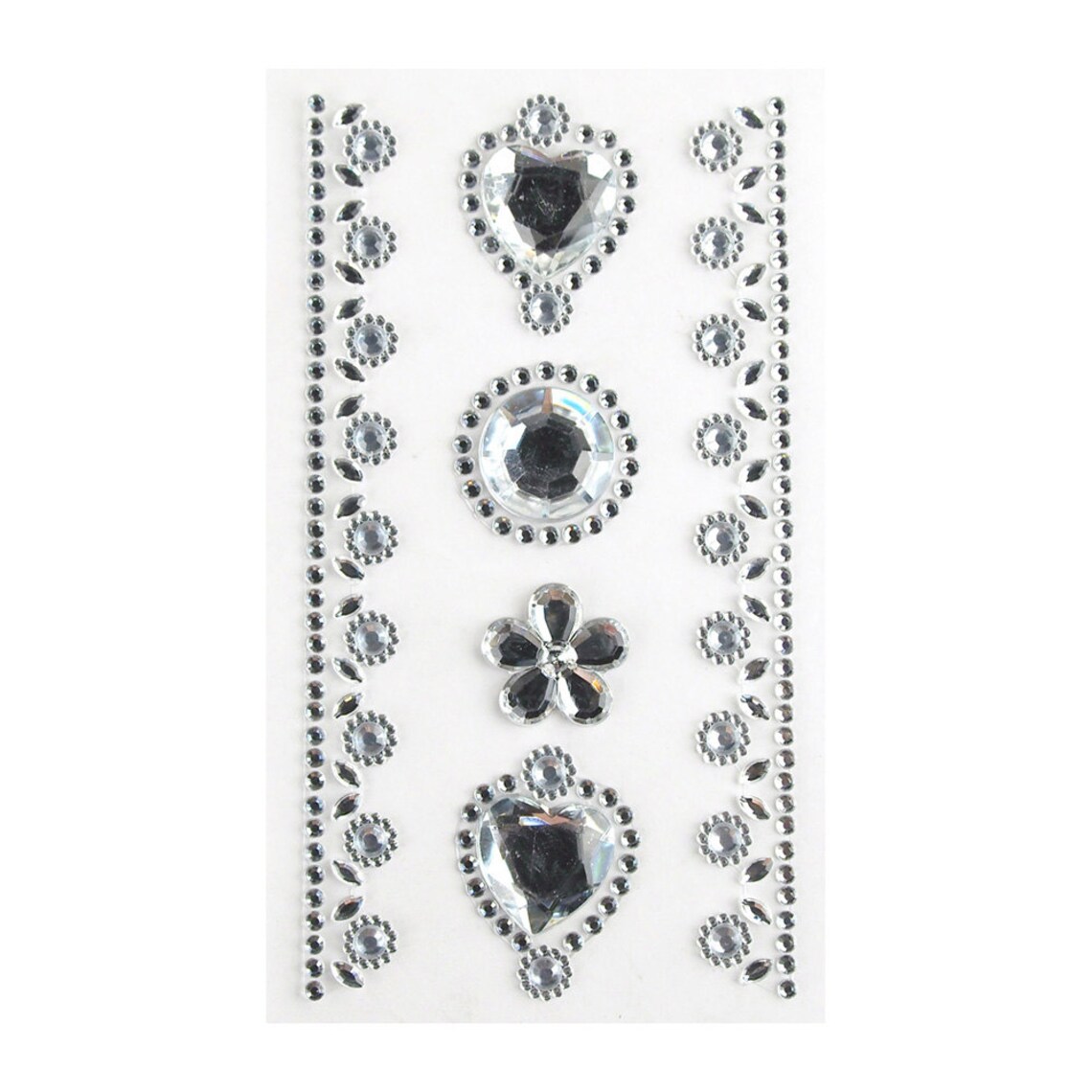 Self Adhesive Rhinestone Stickers Circle/flower/hearts Etsy
