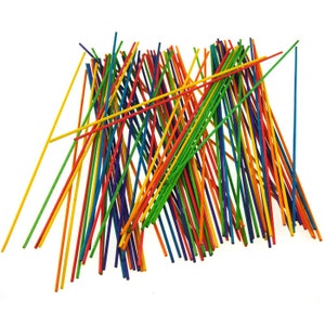 Multi-Colored Wooden Dowel Sticks, 8-Inch, 80-Count