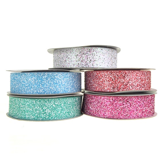 Frosted Sparkling Glitter Ribbon 7 8 inch 10 yard Etsy
