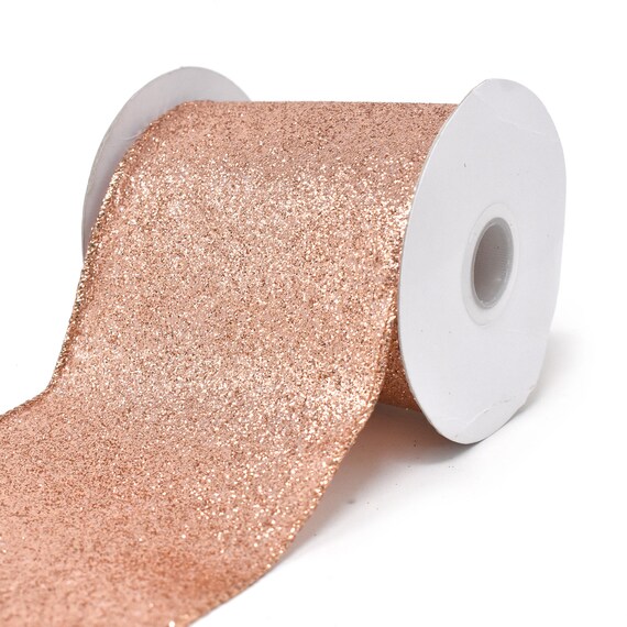 Wired Regali Di Natale.Gala Glimmer 2 Wired Edge Nastro Di Natale Oro Rosa 4 Inch Etsy
