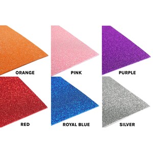 Homeford Glitter EVA Foam Sheets - 10 Pack 9.5x12 Inch White Craft Foam