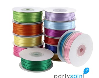 Double Face Satin Ribbon, 1/16, 1/8, 100-yard, Wholesale