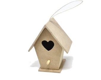 Wooden Birdhouse MDF with Hanging Cord