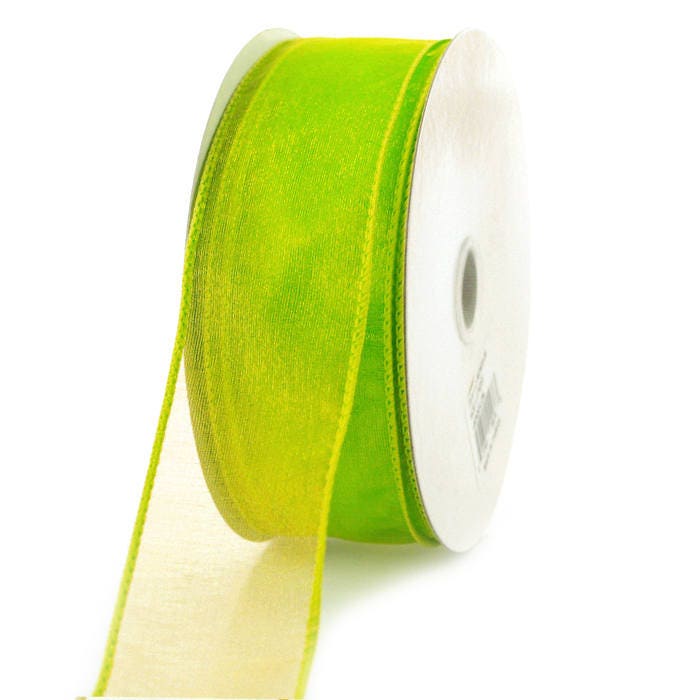 Homeford Sheer Chiffon Ribbon Wired Edge, 25 Yards (1-1/2-Inch, Iris)