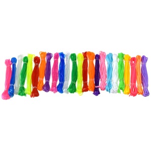 Plastic Craft Flat Lace Cord, 2-1/2-Feet, 24-Piece