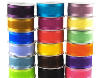 Satin Edge Sheer Organza Ribbon, 1-1/2-Inch, 25 Yards