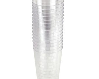 Clear Plastic Cups Tumbler 10 oz, 3-Inch, 15-Piece