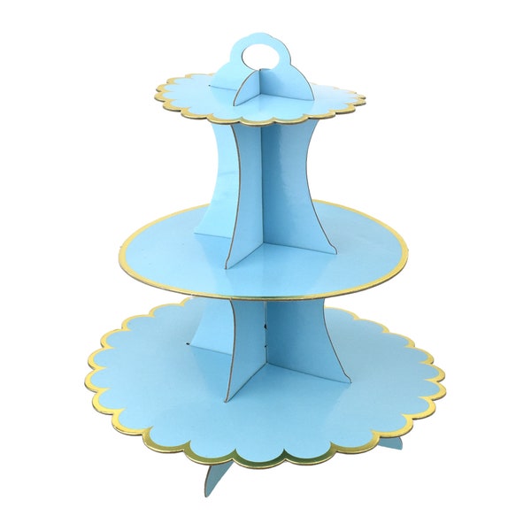 Blue Cupcake Stand Etsy