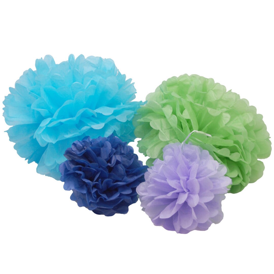 Hanging Paper Pom Poms Ball Centerpiece Assorted Sizes Etsy