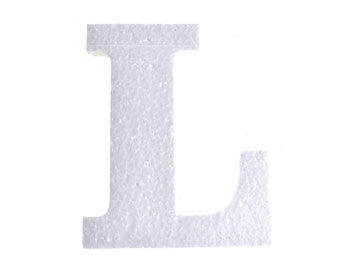 Craft Styrofoam Letter Cut Out "L", 4-3/4-Inch, 12-Count