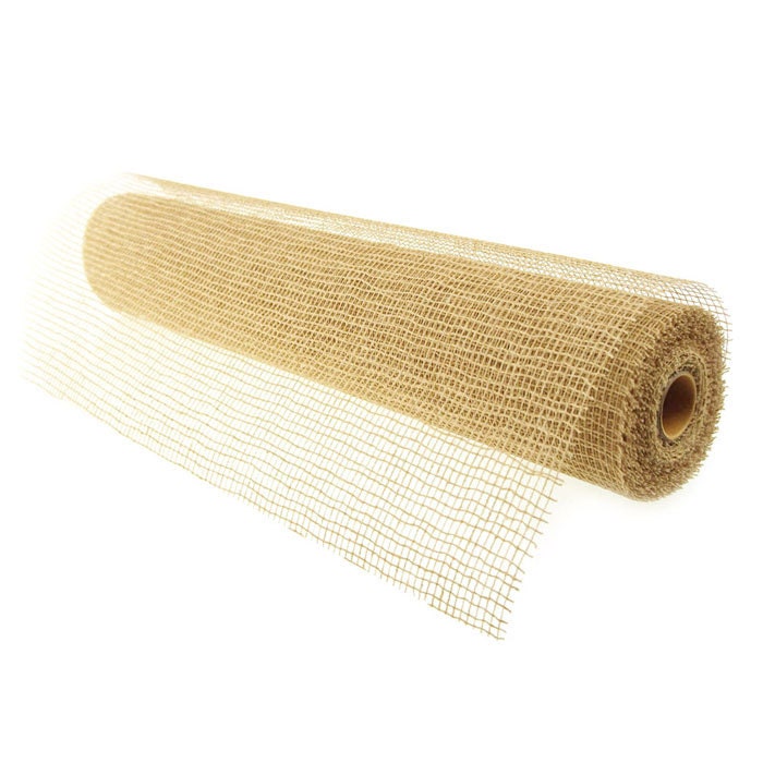 Natural Jute Poly Mesh Roll 21inch 10yard Etsy