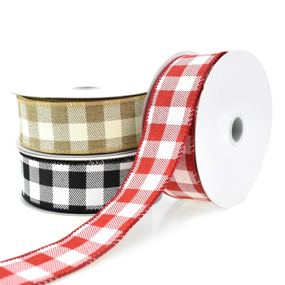 Printed Gingham Patterned Wired Ribbon 1-1/2-inch 10-yard - Etsy