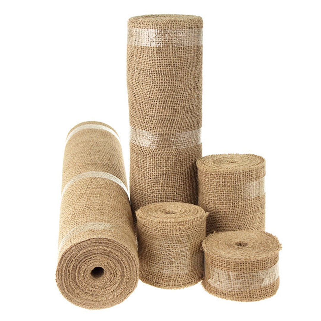 Natural Burlap Jute Roll Fabric 14 Wide 10 yards (30 foot) - Save