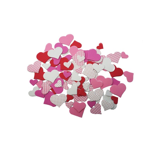 58 Pieces Valentine's Day Foam Set Hearts Valentine Foam Hearts Shaped Foam  Sheets Holiday Accessories DIY Craft Supplies for Valentine's Day
