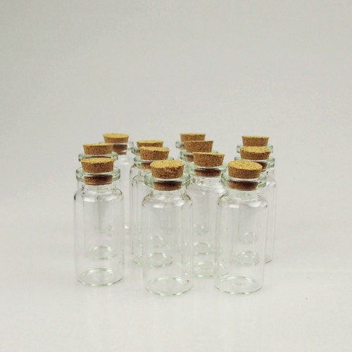 Mini Corked Jar Tube Bottles Favor Souvenir 12piece Etsy