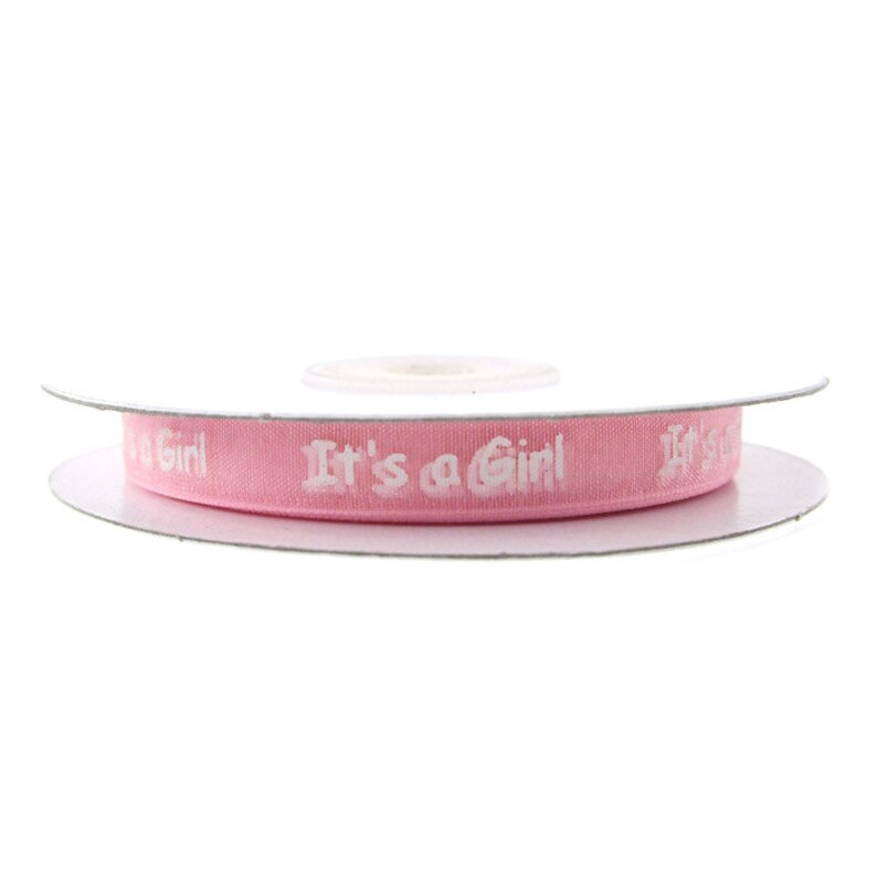 25-yard 38-inch Its A Boy Its A Girl Print Sheer Organza Ribbon