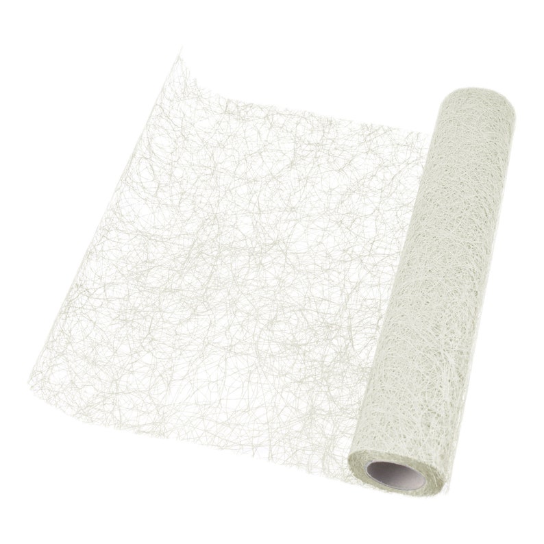 14-Inch 10-Yard Rustic Faux Sisal Web Ribbon