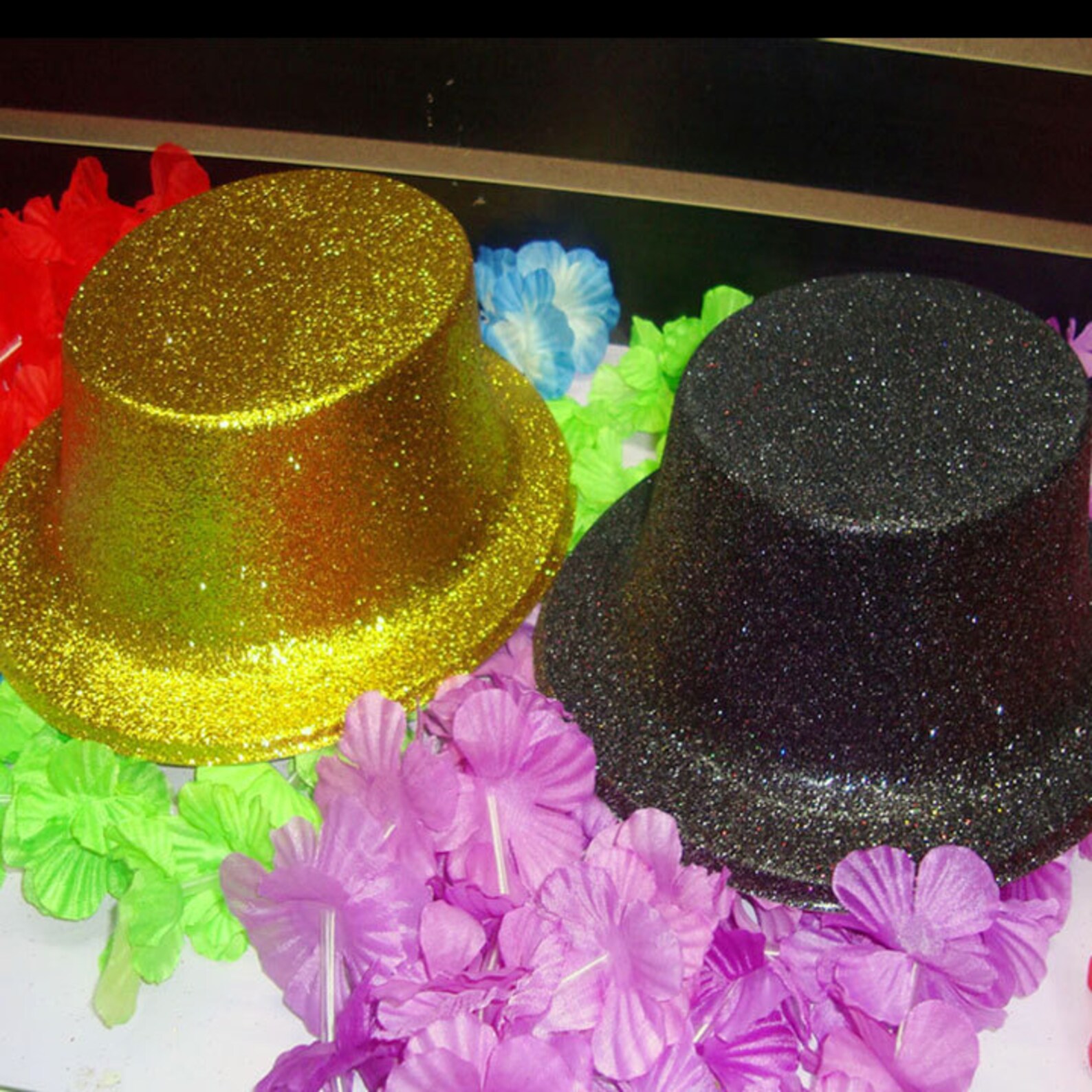 Party Top Hat With Glitters 10inch Etsy