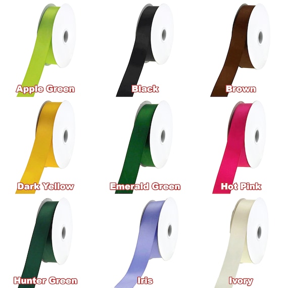  Double Face White Satin Ribbon 1-1/2 inch X 25 Yards