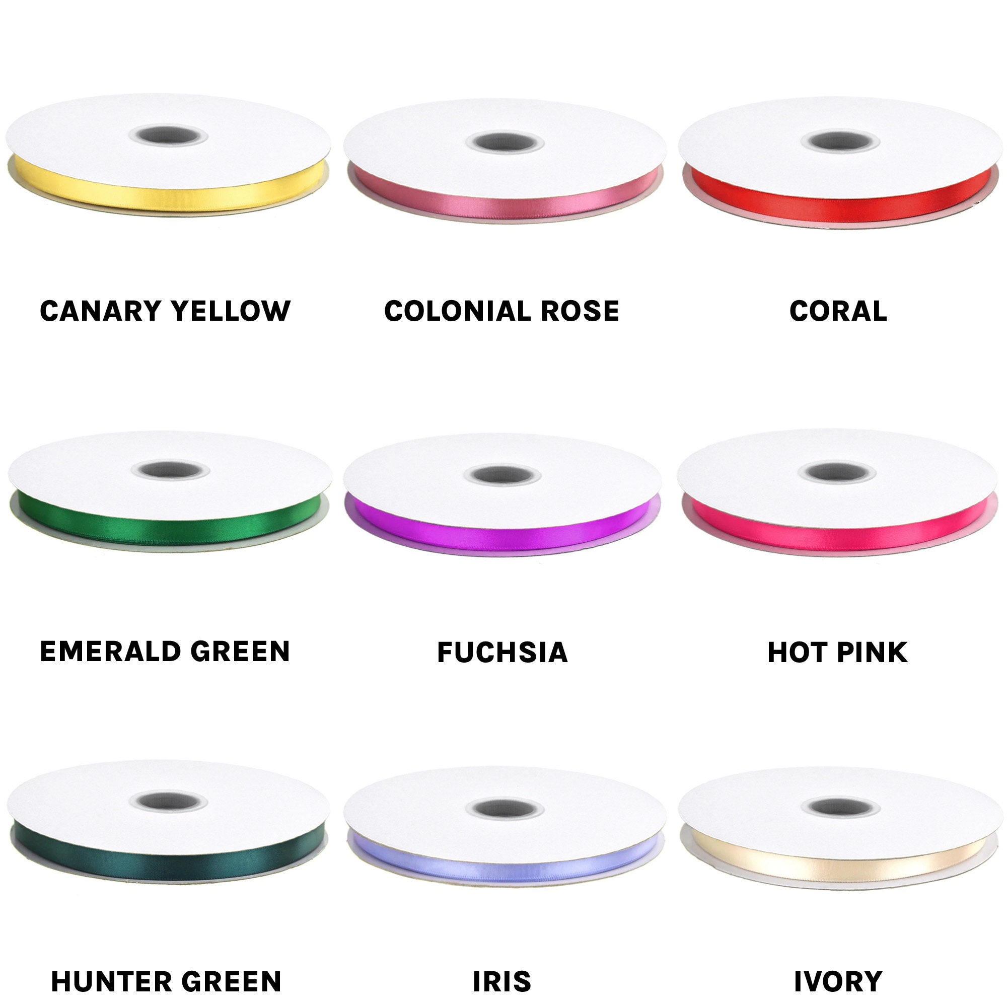 Single Faced Satin Ribbon, 1/4-inch, 100-yard - Etsy