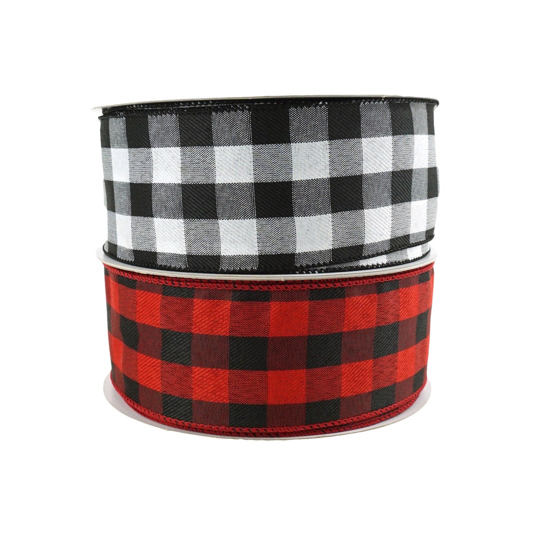 Woven Buffalo Plaid Wired Ribbon, 2-1/2-inch, 50-yard - Etsy