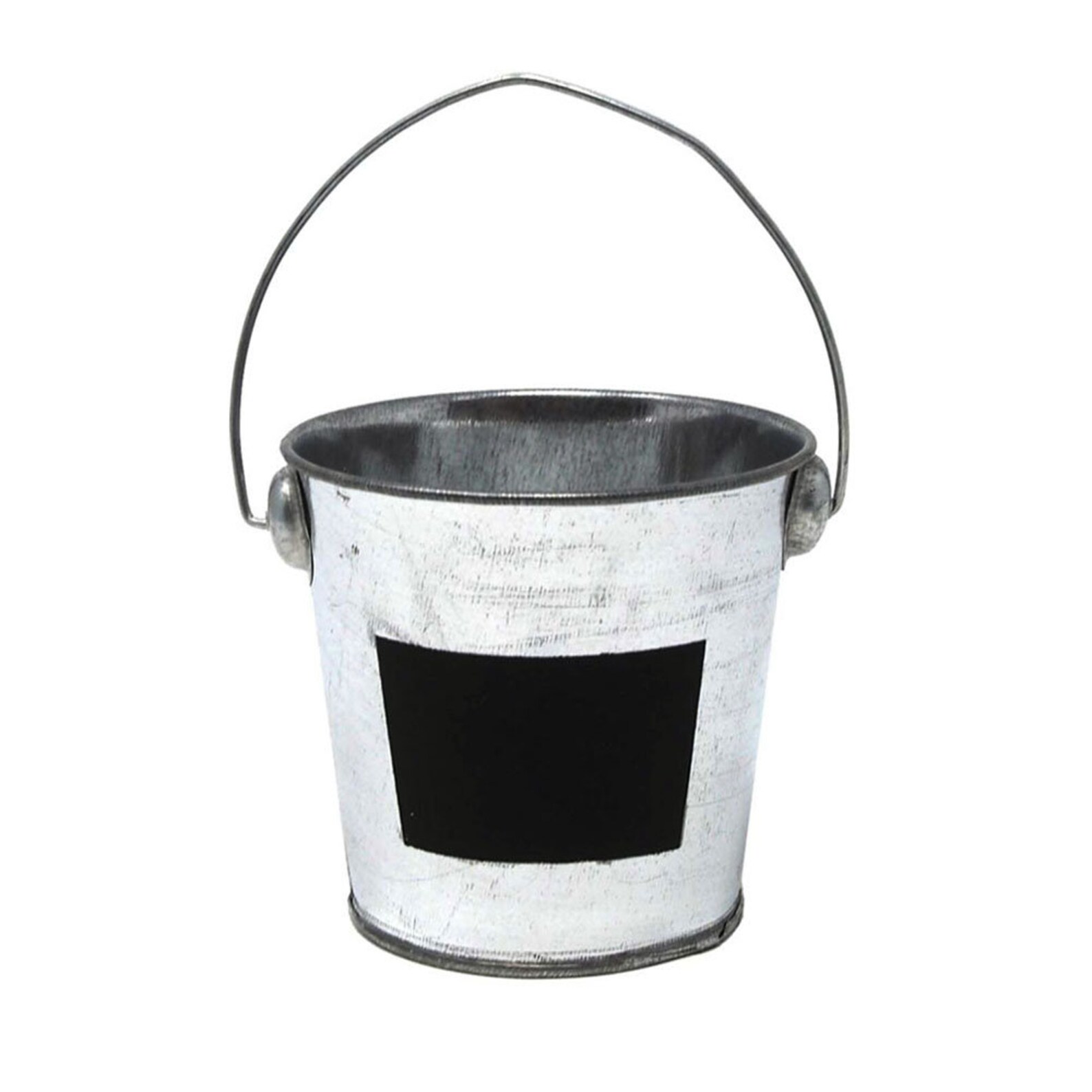 Galvanized Metal Pail Buckets With Chalkboard Label Etsy