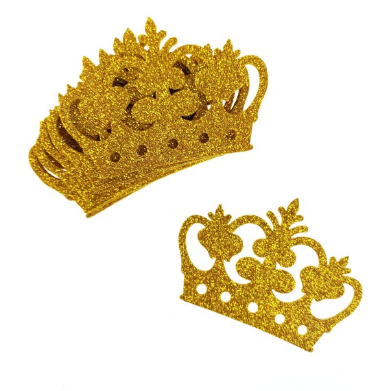 Glitter Foam Tiara Crown Cut-Outs 10-Count 3-Inch