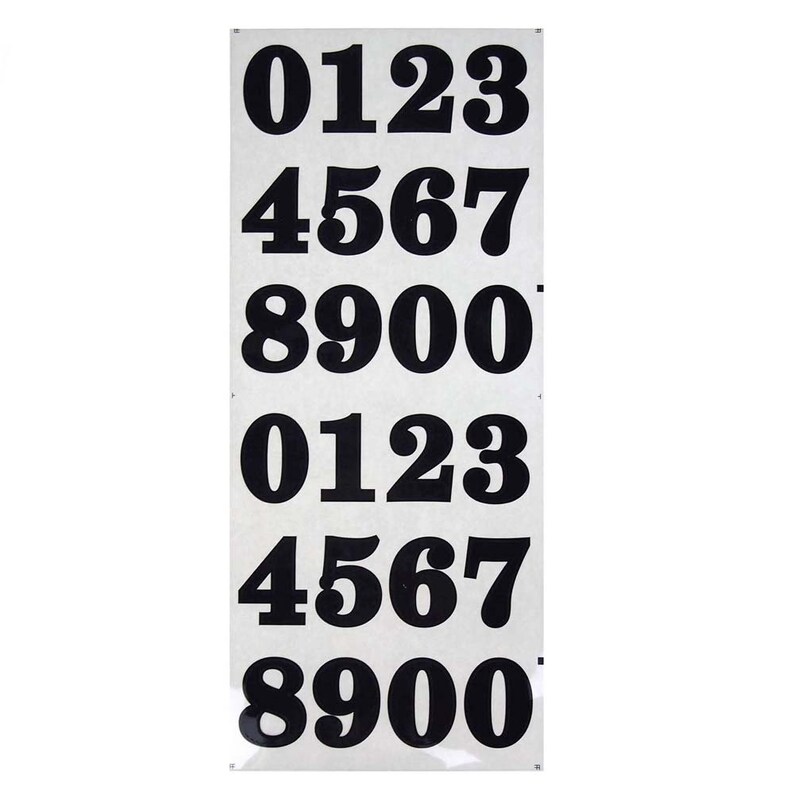 Bold Number Stickers Black 11/2Inch 40Count Etsy