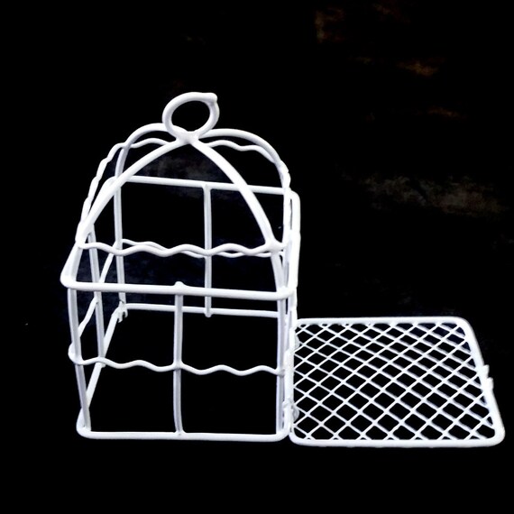 Pièce Maîtresse De Cages Oiseau Mini Métal Décoratif Blanc