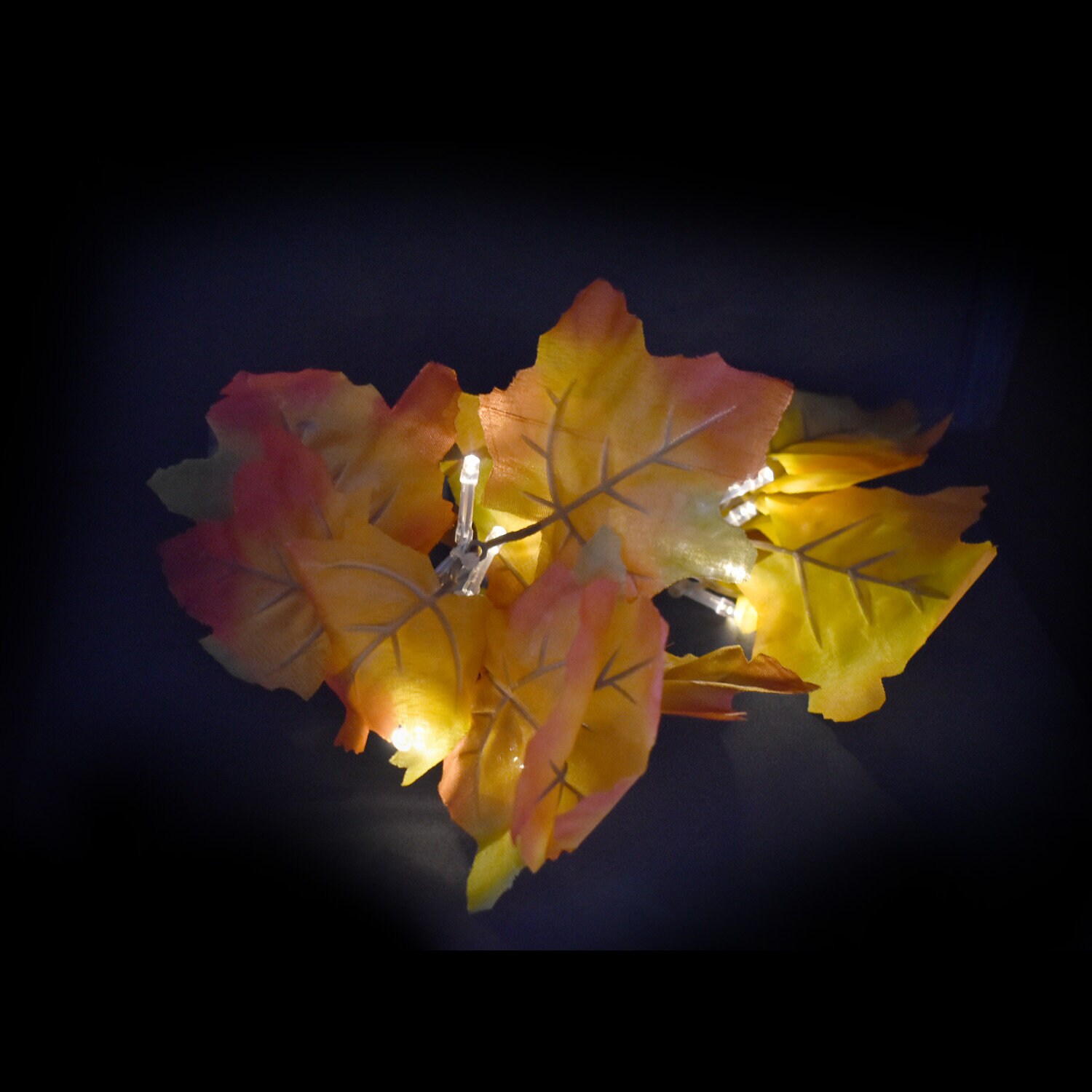 Fall Maple Leaf Garland with LED Lights 5-1/2-Feet Etsy 日本