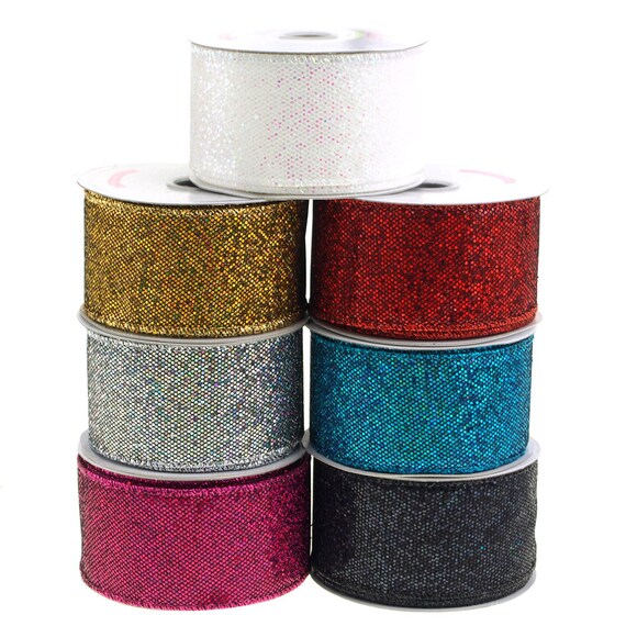 2/" Metallic Bling Sparkling Disco Ribbon 10 Yards