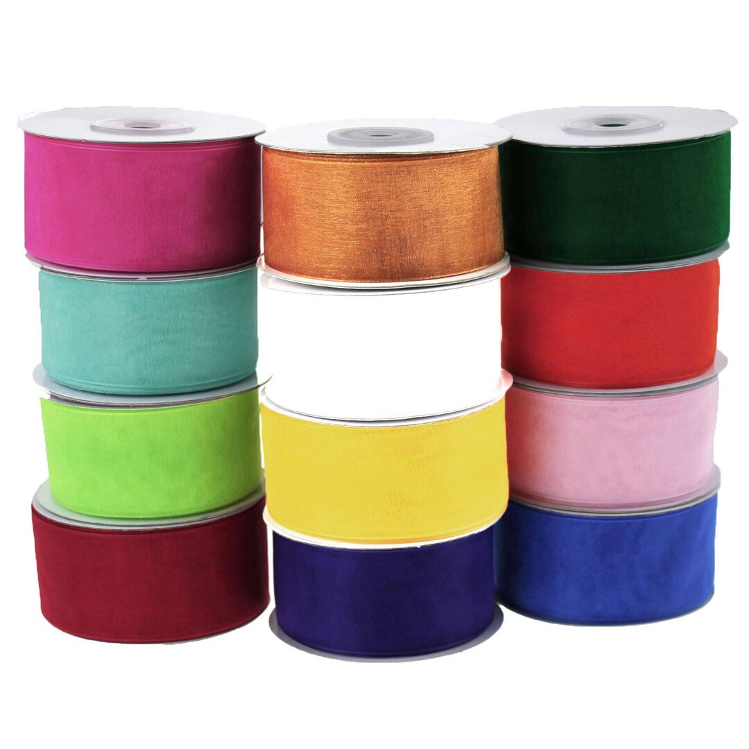 Organce Translucent Ribbon Plain Sheer Organza Ribbon, 1-1/2-inch, 25-yard - Etsy