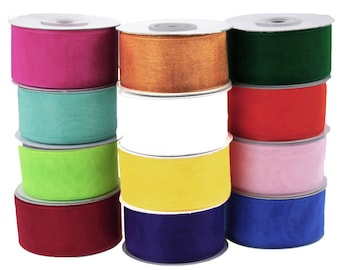 Plain Sheer Organza Ribbon, 1-1/2-inch, 25-yard