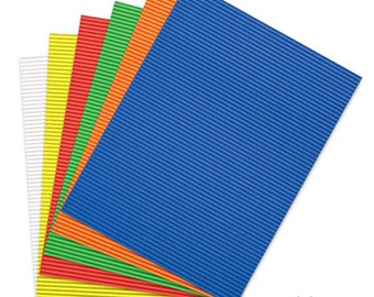Corrugated Paper Card-stock Sheets, Assorted, 11-Inch