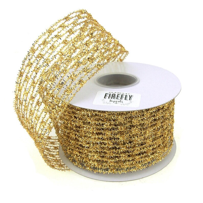 Mesh Netting Glitter Ribbon Wired Edge 2-1/2-inch 10 Yards - Etsy