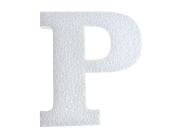 Lettera di polistirolo artigianale tagliata fuori "P", 4-3/4-inch, 12-Count