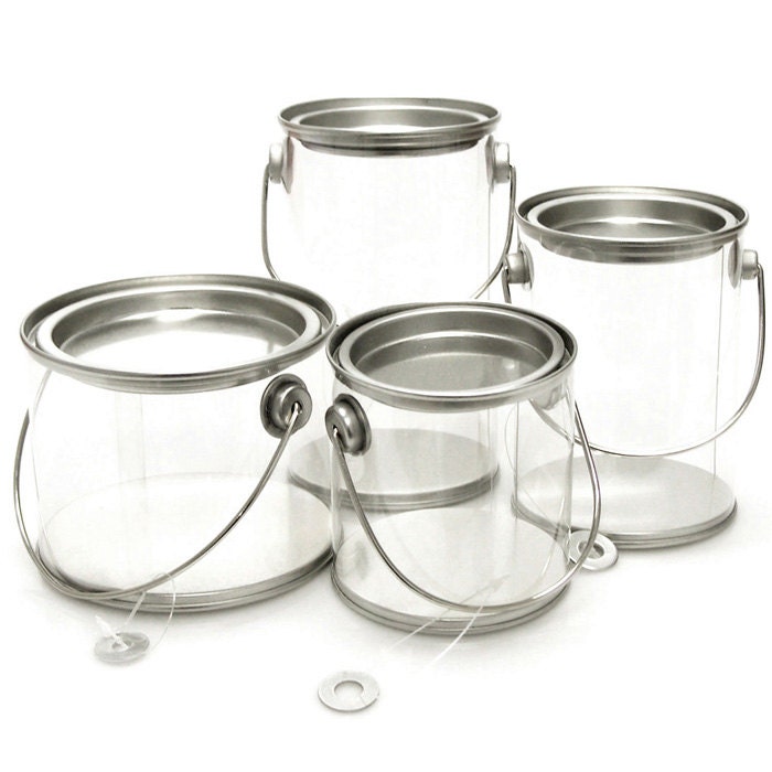 Clear Top Round Tins 4 oz â€” Set of 6
