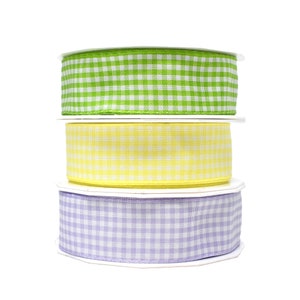 Ruban à motif country check, 1 pouce, 10 yards