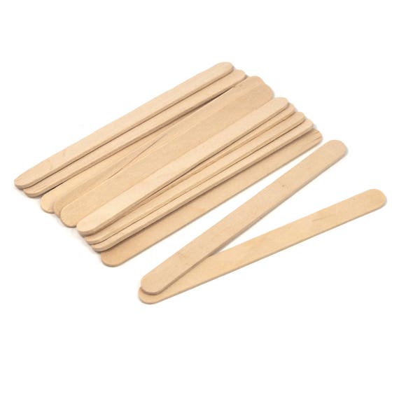 100 pcs New Colored Natural Wood Popsicle Sticks Wooden Craft Sticks 4-1/2  x 3/8