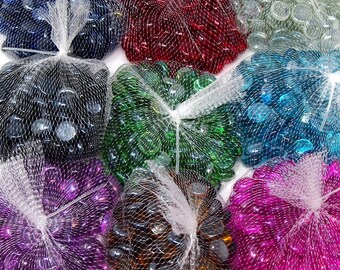Glass Marble Gems Vase Filler 1.1 LB Bag, 3/4-Inch