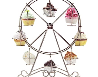 Metal Ferris Wheel Cupcake Stand Holder, 8 Cupcakes